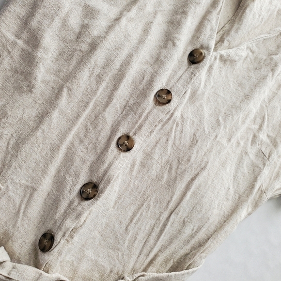 H&M Linen Blend Jumpsuit - Light Beige - Picture 5 of 12